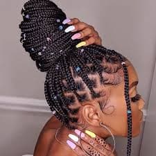 Tresses africaines Salon Mimi Marrakech — knotless